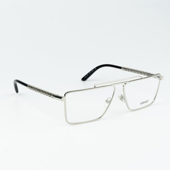 NEW Versace VE1295 1000 Silver Pilot Unisex Eyeglasses VE 1295 - Picture 4 of 11